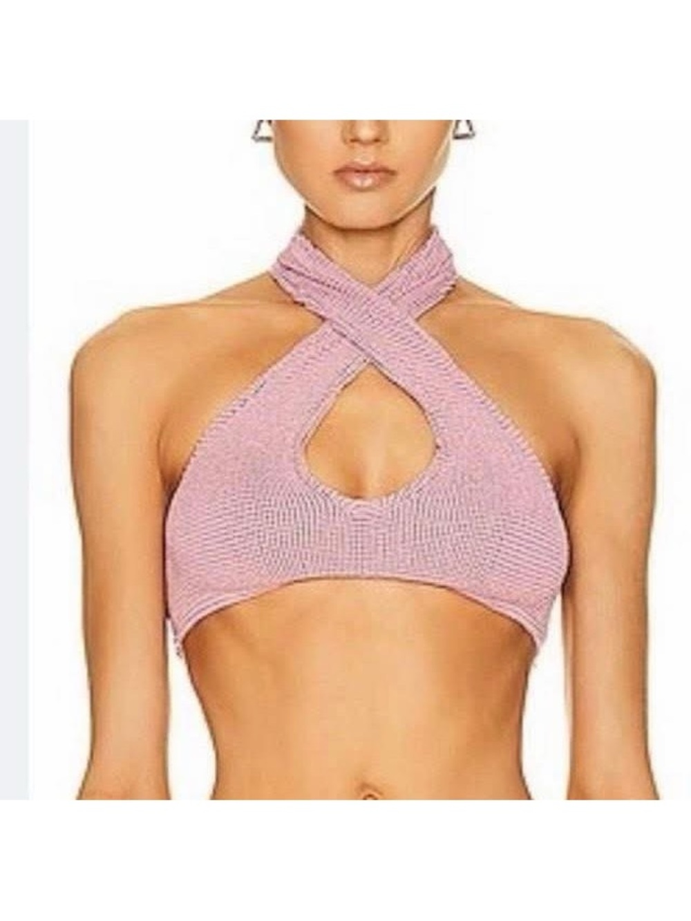 NWT Bond Eye Swim Pink Bikini Top, one size